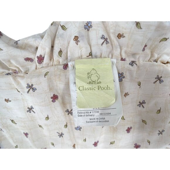 Classic Pooh Tigger Piglet Baby Crib Quilt Blanket Best Friends Ruffle Edge 44" - Picture 6 of 8